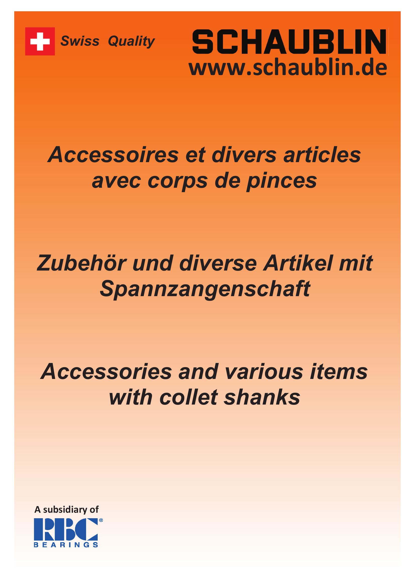 SCHAUBLIN Zubehörprodukte mit Spannzangenschaft bieten maßgeschneiderte Spannlösungen für jede Anforderung – präzise abgestimmt über Geometrie und Innendurchmesser. Mit höchster Genauigkeit passt SCHAUBLIN seine Spanntechnologie perfekt an Ihre individuellen Anwendungen an